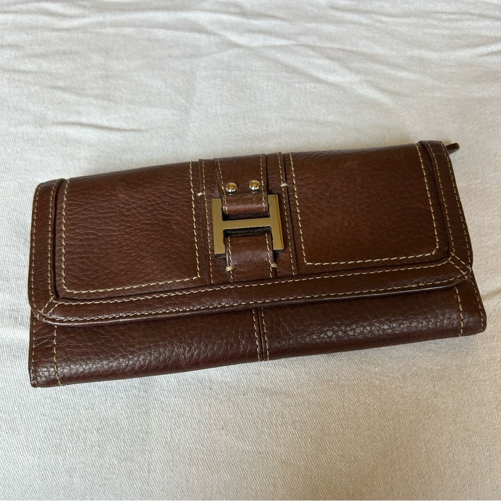 Fossil Genuine Leather Trifold Wallet with Silver Hardware